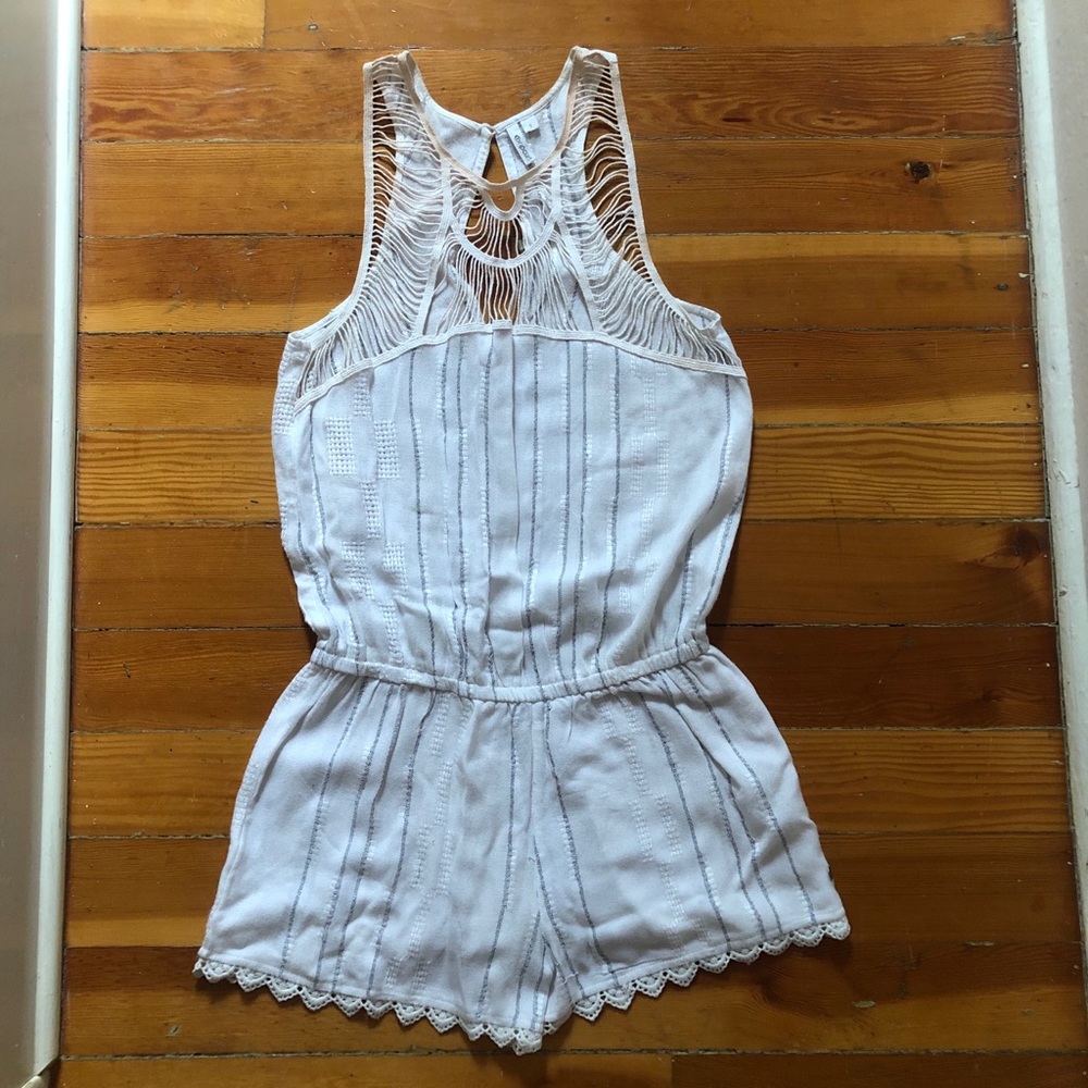 RipCurl White Gauzy Romper Small